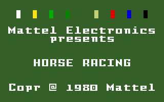 Horse Racing screenshot 3 for Intellivision